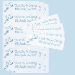 Blue "Thank You for Sharing..." Favor Tags