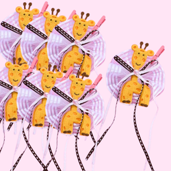 Pack of 15 Pink Giraffe Corsage Shower Favors