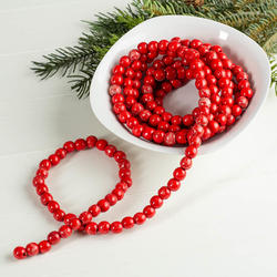 Distressed Red Bead Garland