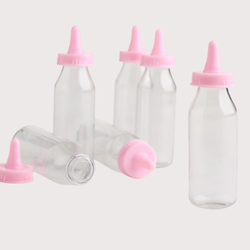 Pink Baby Bottle Favors