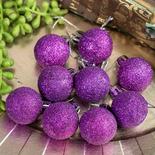 Purple Glitter Ball Ornaments