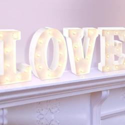 Bulk Case of 12 Sets White 'LOVE' Marquee Letters