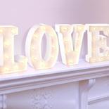 Bulk Case of 12 Sets White 'LOVE' Marquee Letters