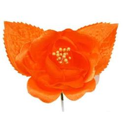 Orange Satin Rose Picks