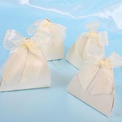Ivory Good Luck Pyramid Favor Boxes