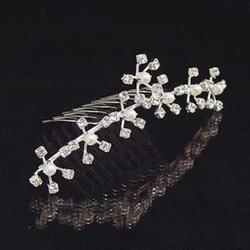 Kalina Crystal and Pearl Flowers Hair Comb