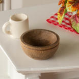 Dollhouse Miniature Wooden Bowl