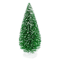 Green Snow Glittery Bottle Brush Tree