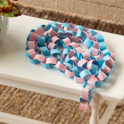 Dollhouse Miniature Pink and Blue Chain Garland