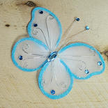 Blue Nylon Butterflies