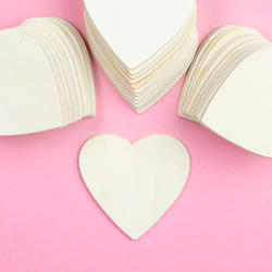 Bulk Unfinished Wood Heart Cutouts