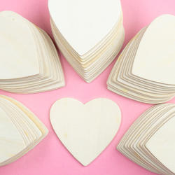 Bulk Unfinished Wood Heart Cutouts