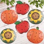 Rustic Tin Punched Apple, Pumpkin and Sunflower Ornaments