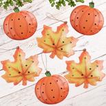 Rustic Tin Punched Pumpkin and Leaf Ornaments