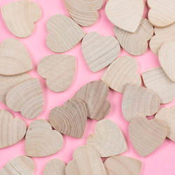 Unfinished Wooden Hearts