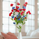Red, White, and Blue Artificial Cosmos Bush