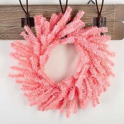 Direct Wholesale Pink Artificial Pine Wreath