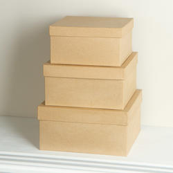 Direct Wholesale Square Paper Mache Box Sets