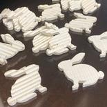 Rustic Whitewashed Wood Rabbits Cutouts - Seconds