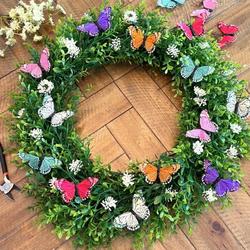 DIY Boxwood Butterfly Wreath - KIT