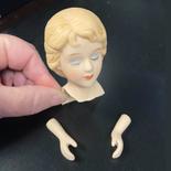 Porcelain Blonde Doll Head and Hands-Seconds