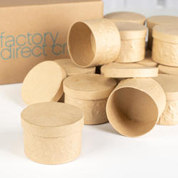 Direct Wholesale Round Embossed Paper Mache Box