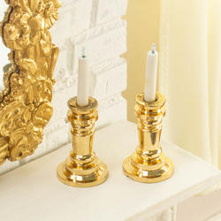 Dollhouse Miniature Brass Candlestick Set