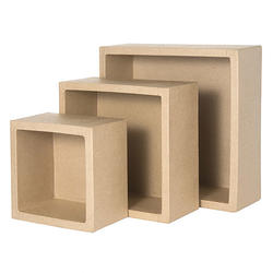 Direct Wholesale Paper Mache Square Shadowbox Set