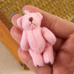 Miniature Pink Velveteen Teddy Bear