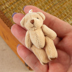 Miniature Tan Velveteen Teddy Bear