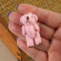 Miniature Pink Velveteen Teddy Bear